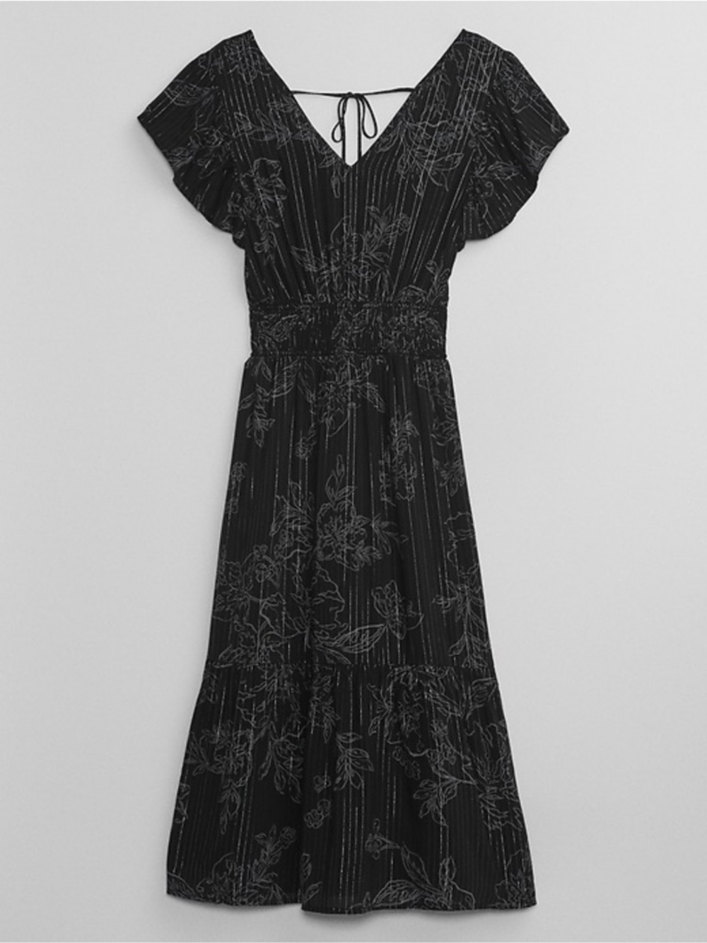 Gap Smoked Print Flutter Sleeve
Midi Dress